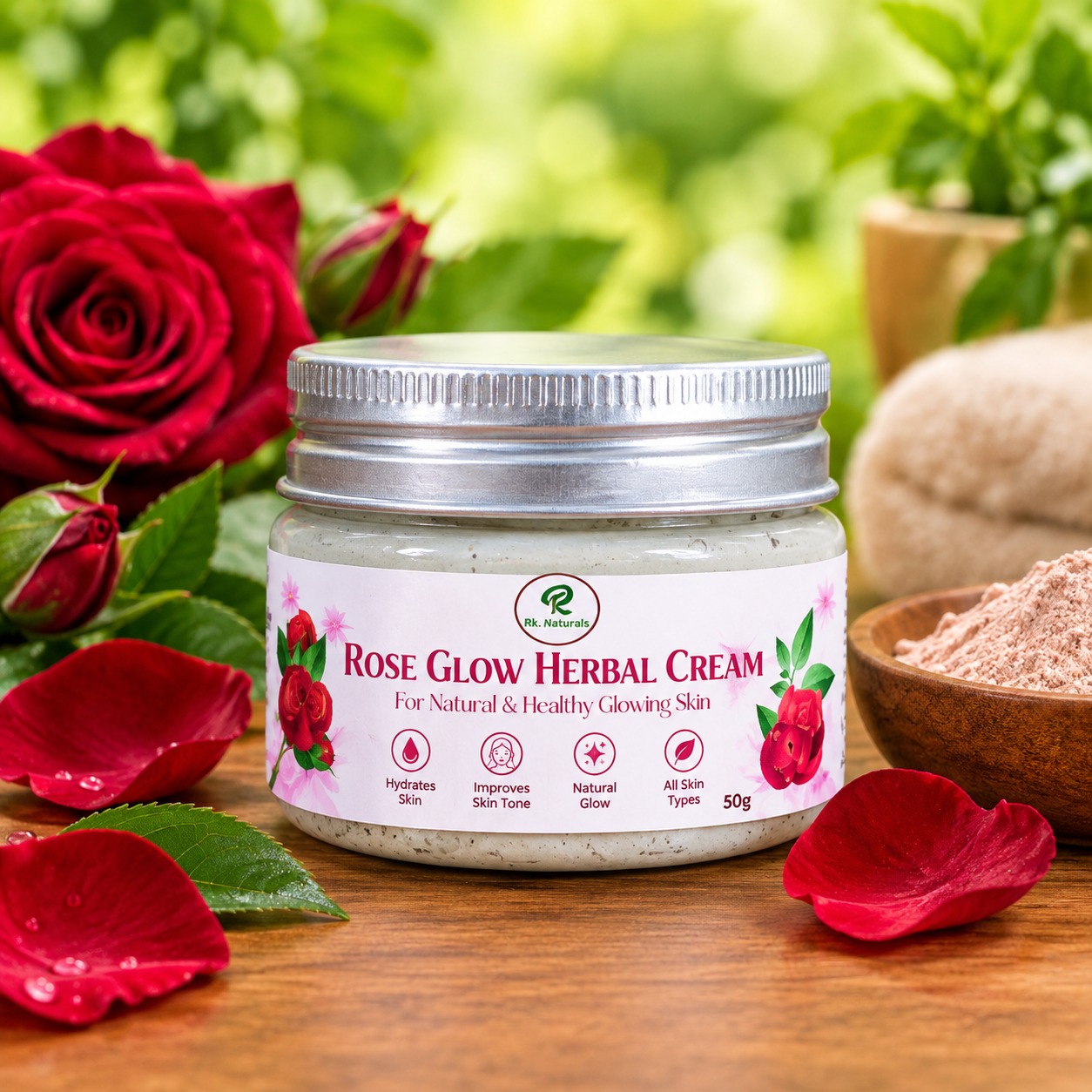 Rose Glow Herbal Cream ✨(50 g)