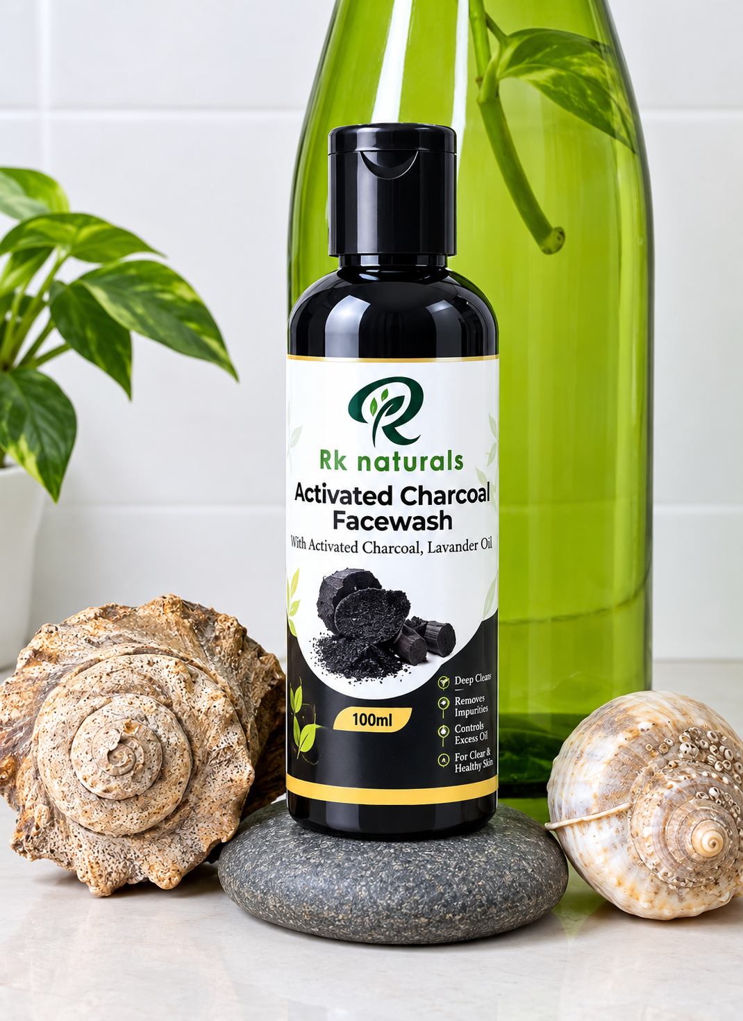 Acne clear, oily control -Activated Charcoal Facewash(100 ml)