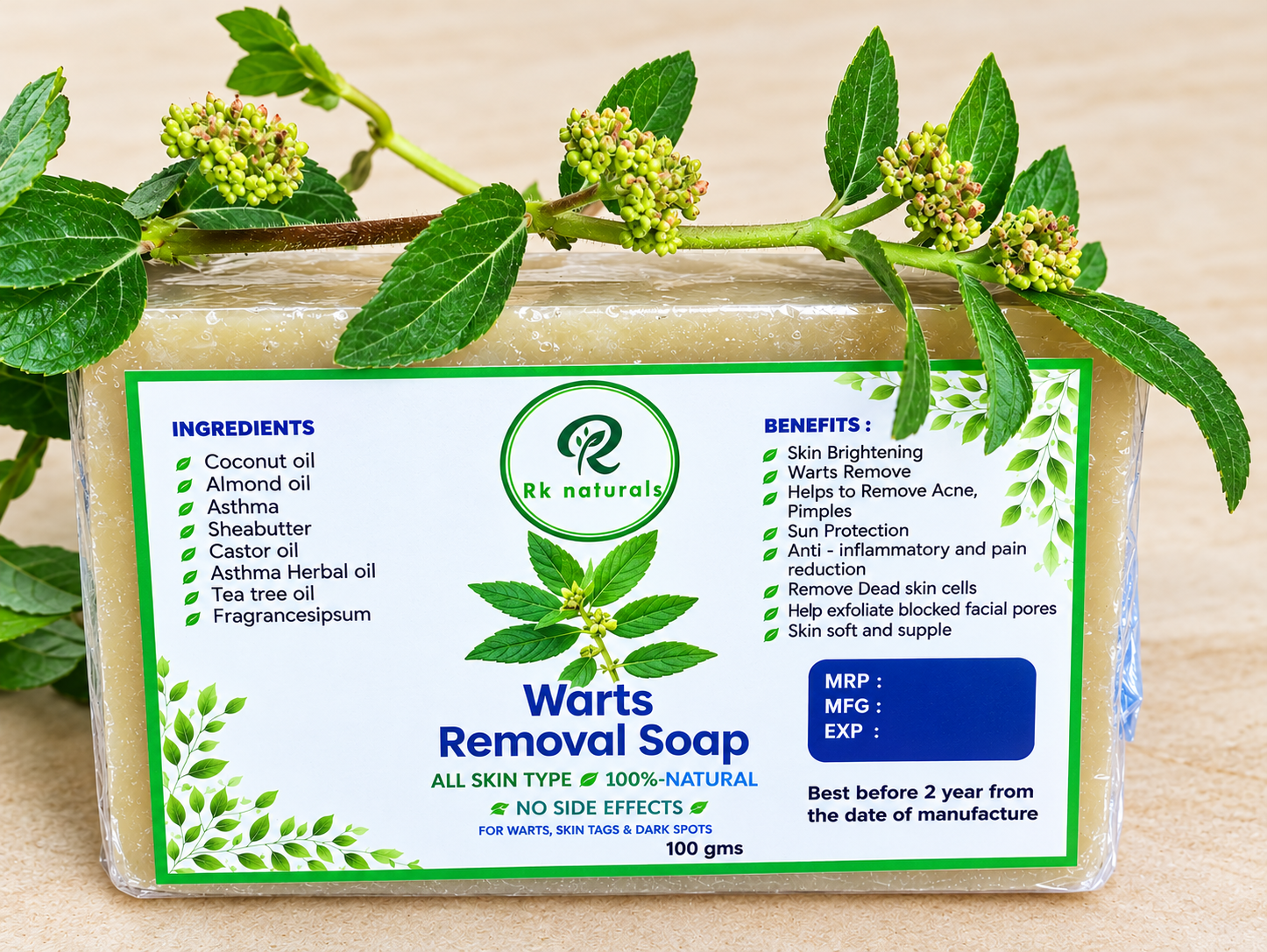 மரு உதிர (Wart) Removal Soap🌿🌿(100g -110g)